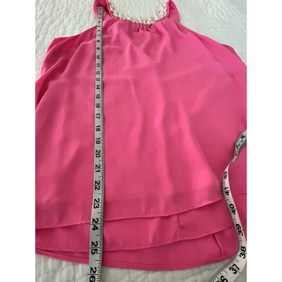 Lilly Pulitzer Beaded Shawn Halter Top Pink Size XL EUC - Picture 7 of 7